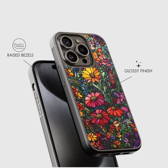 Floral Phone Cover – iPhone 16, 15 Pro, 14, Galaxy S25, S24, S24 Ultra, Pixel 9 - Picture 3 of 9